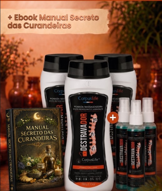 Kit TRATAMENTO AVANÇADO — Pomada e Spray Destravador para massagem e relaxamento corporal