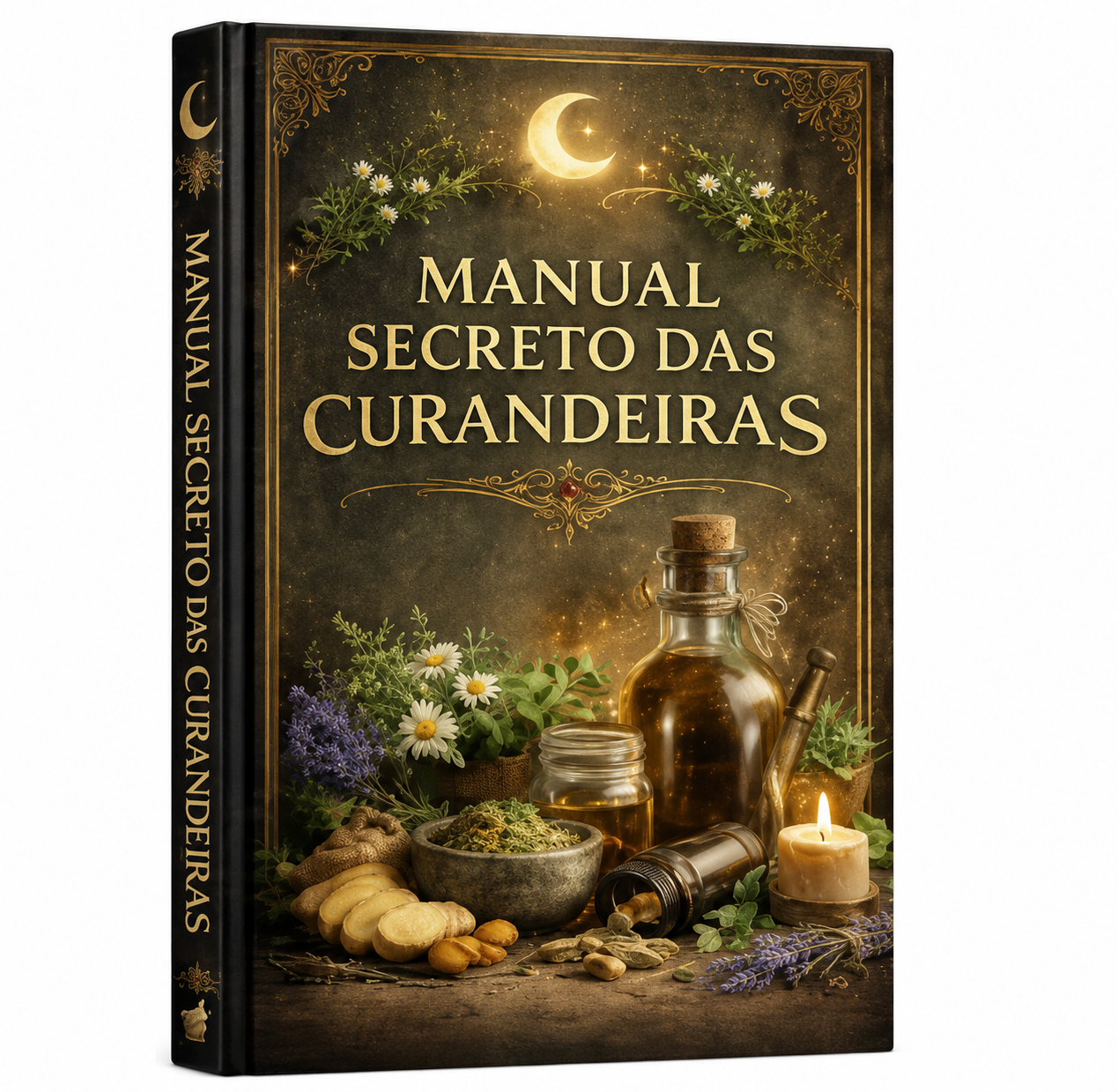Capa do livro digital Manual Secreto das Curandeiras oferecido como bônus gratuito